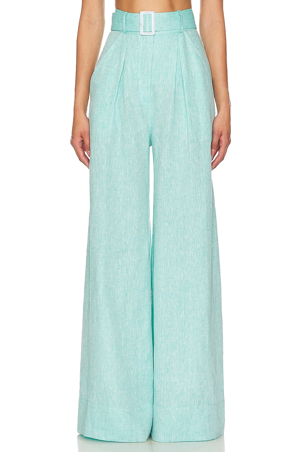 MATTHEW BRUCH Wide Leg Pleated Pant