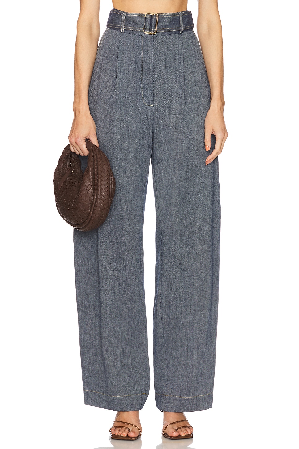 MATTHEW BRUCH Pleated Barrel Trouser