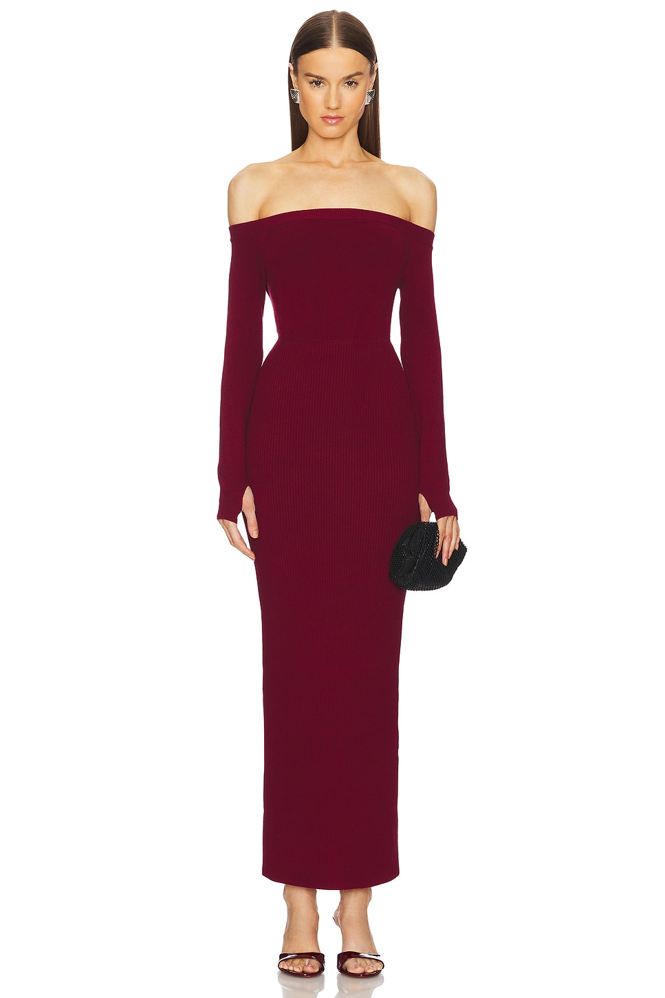 Michael Costello x REVOLVE Off Shoulder Bodycon Maxi Dress