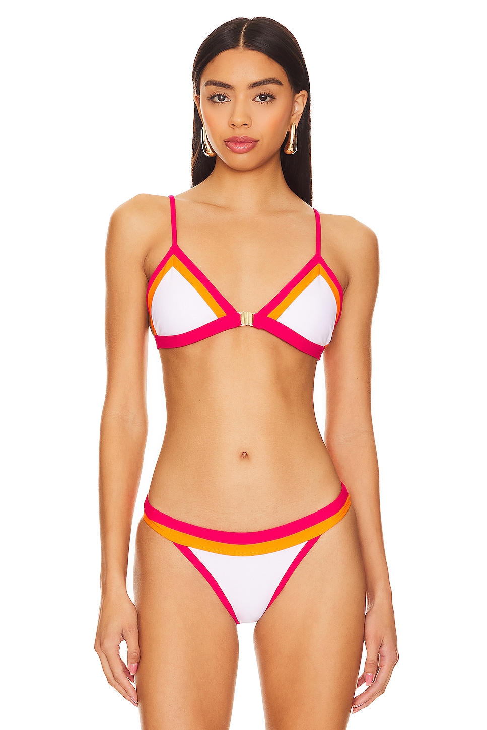 MILLY Cabana Amalfi Color Block Bikini Top