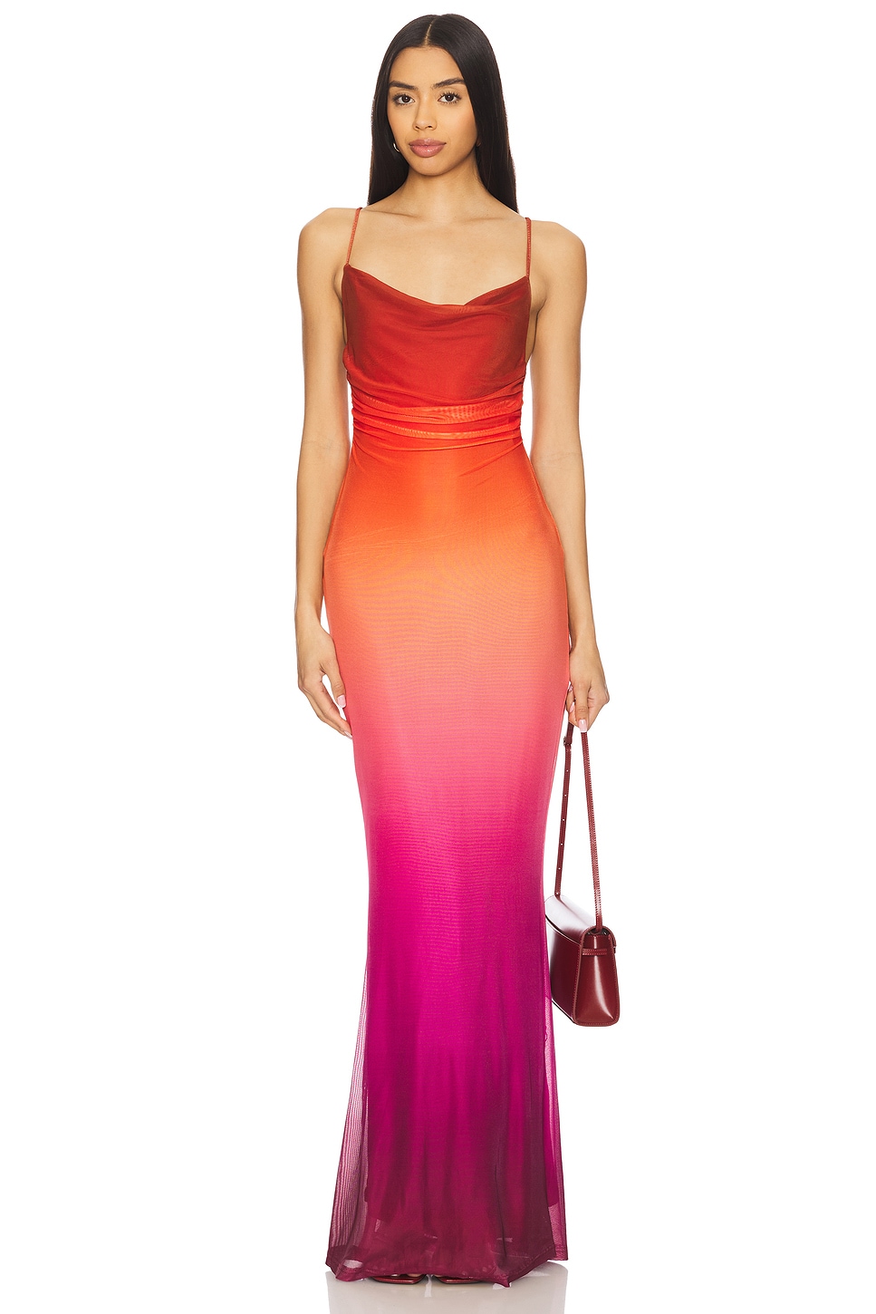 MINKPINK Cosima Ombre Mesh Maxi Dress