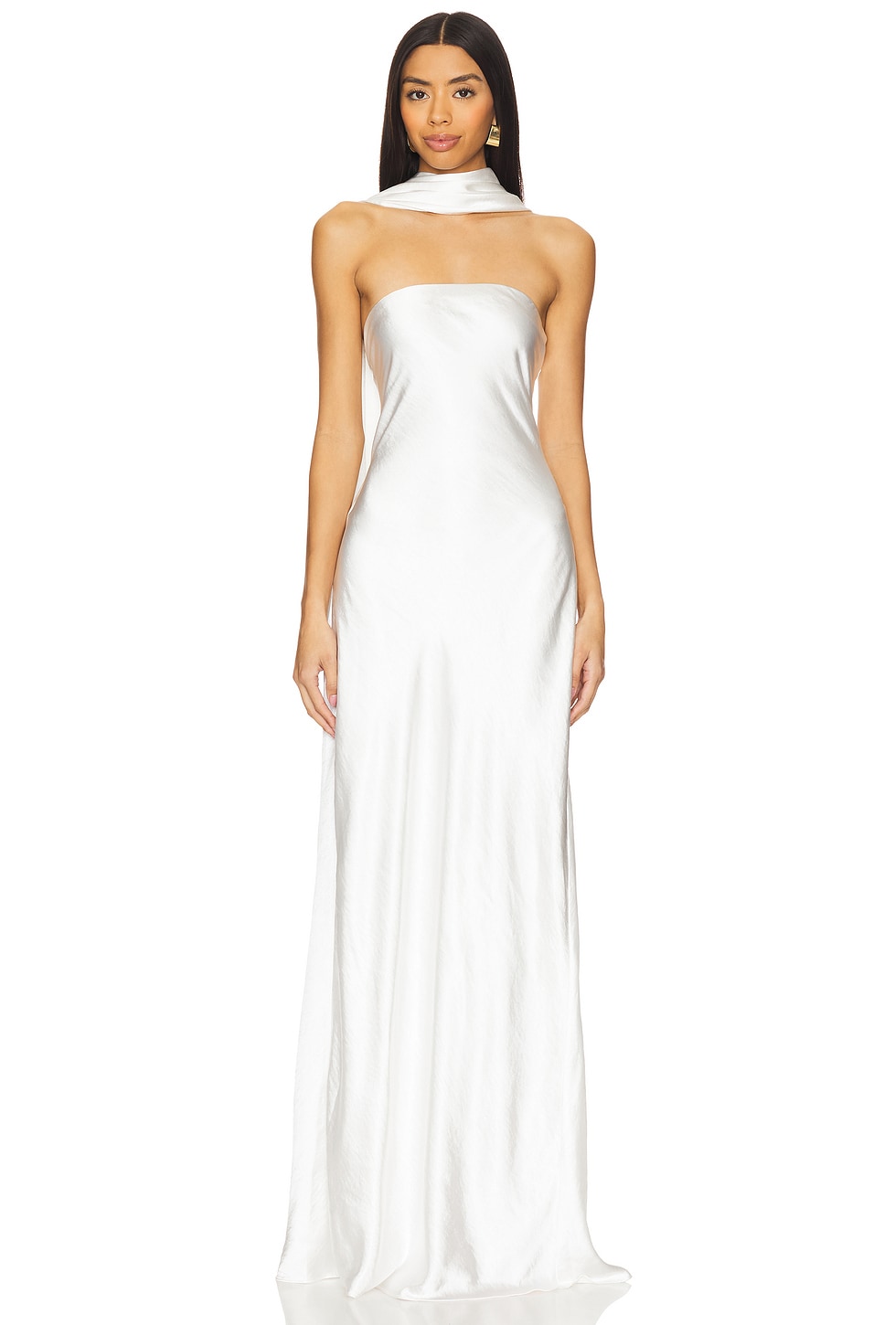 MISHA Lilia Sash Neck Maxi Dress