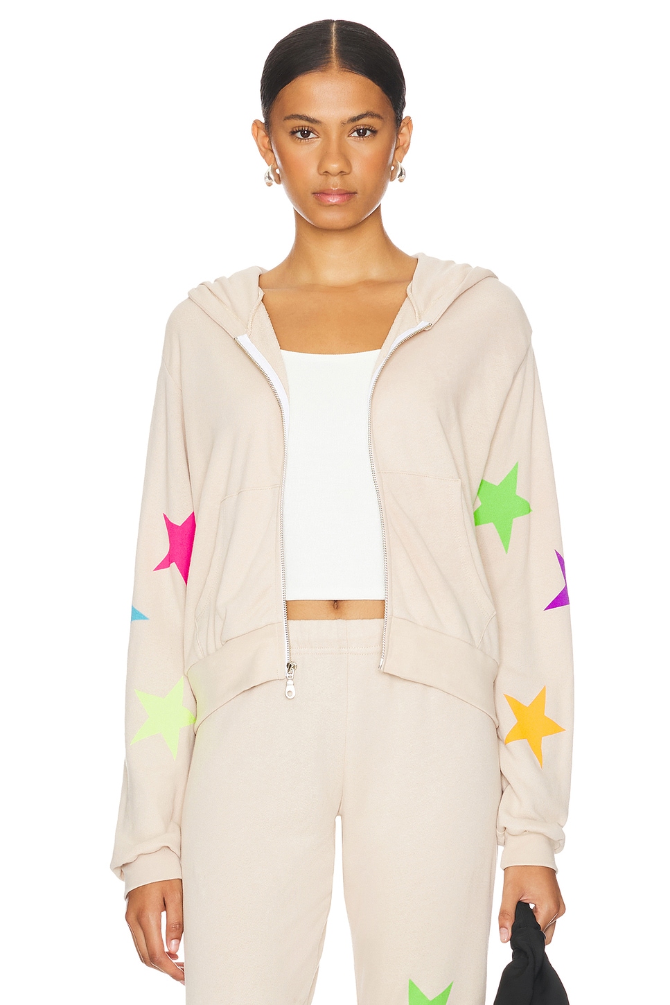 Michael Lauren Bowman Crop Zip Up