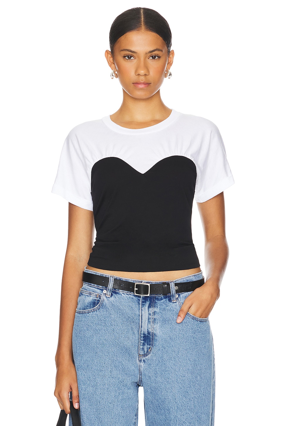 Michael Lauren Kinsley Contrast Sweetheart Tee