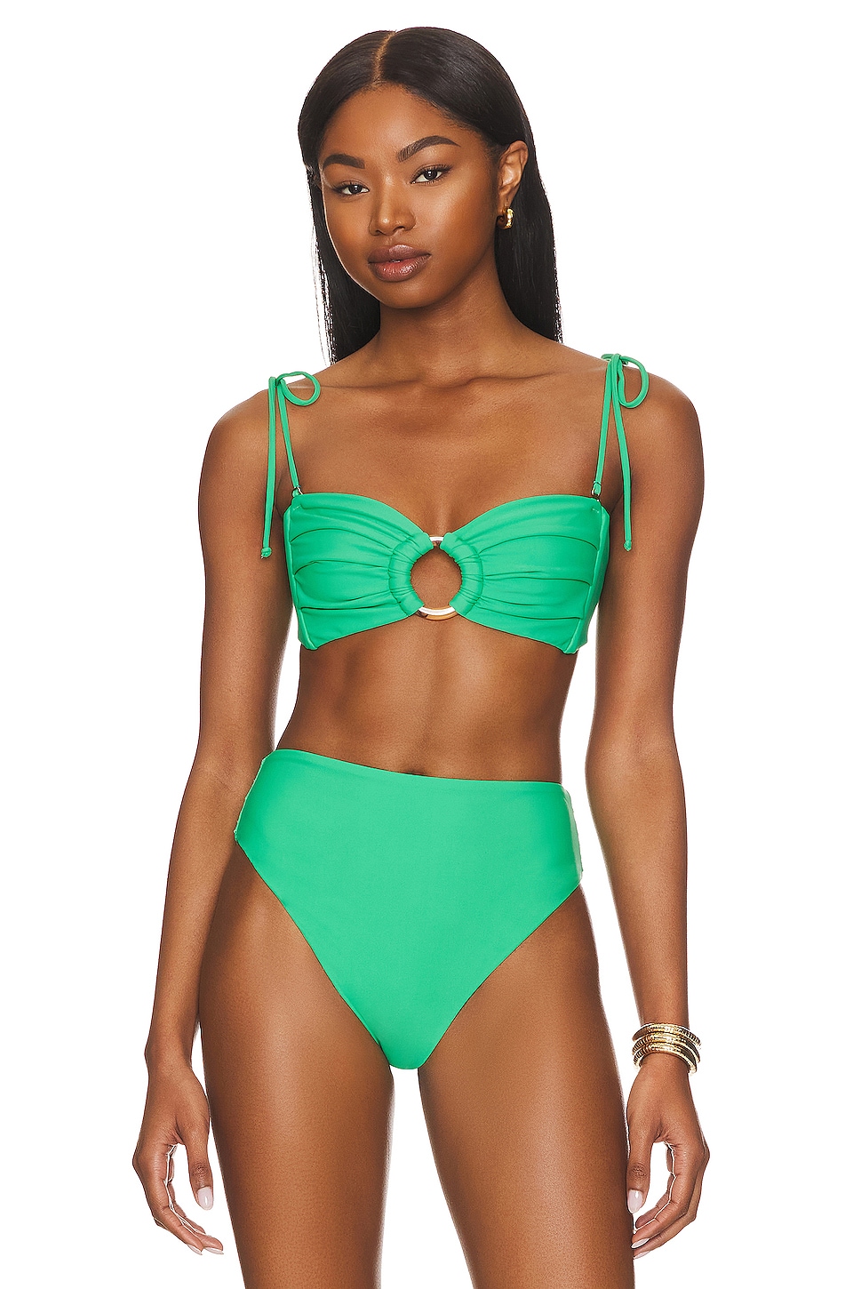 Montce Swim Tori Ties Bandeau Bikini Top