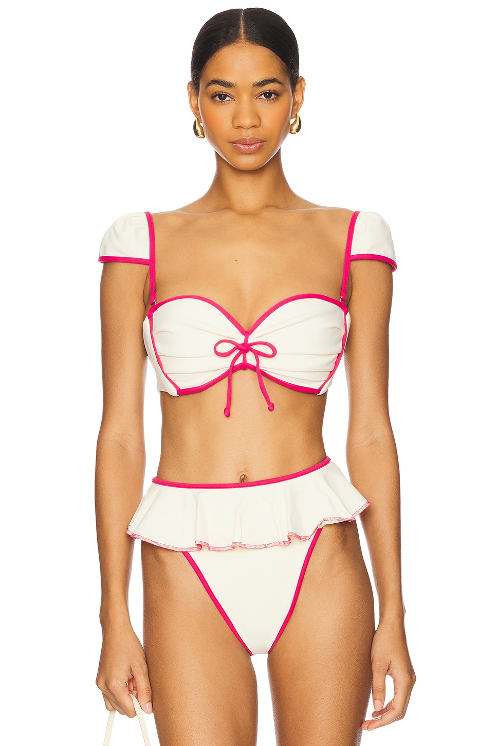 Montce Swim Cabana Bows Bikini Top