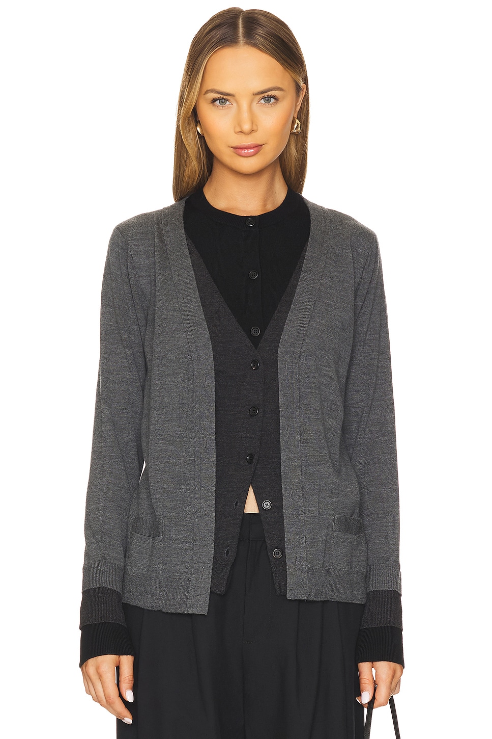 Monse Trompe L'Oeil Layered Cardigan