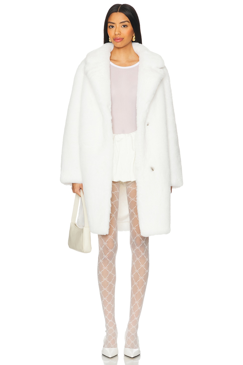 MORE TO COME Elaine Faux Fur Coat