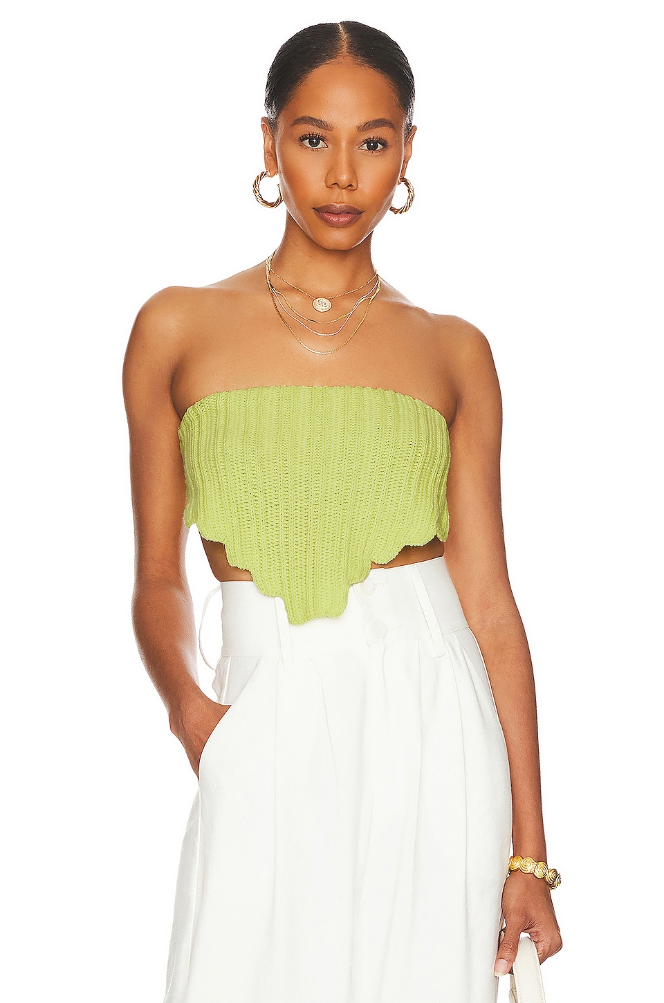 MORE TO COME Sima Strapless Crop Top