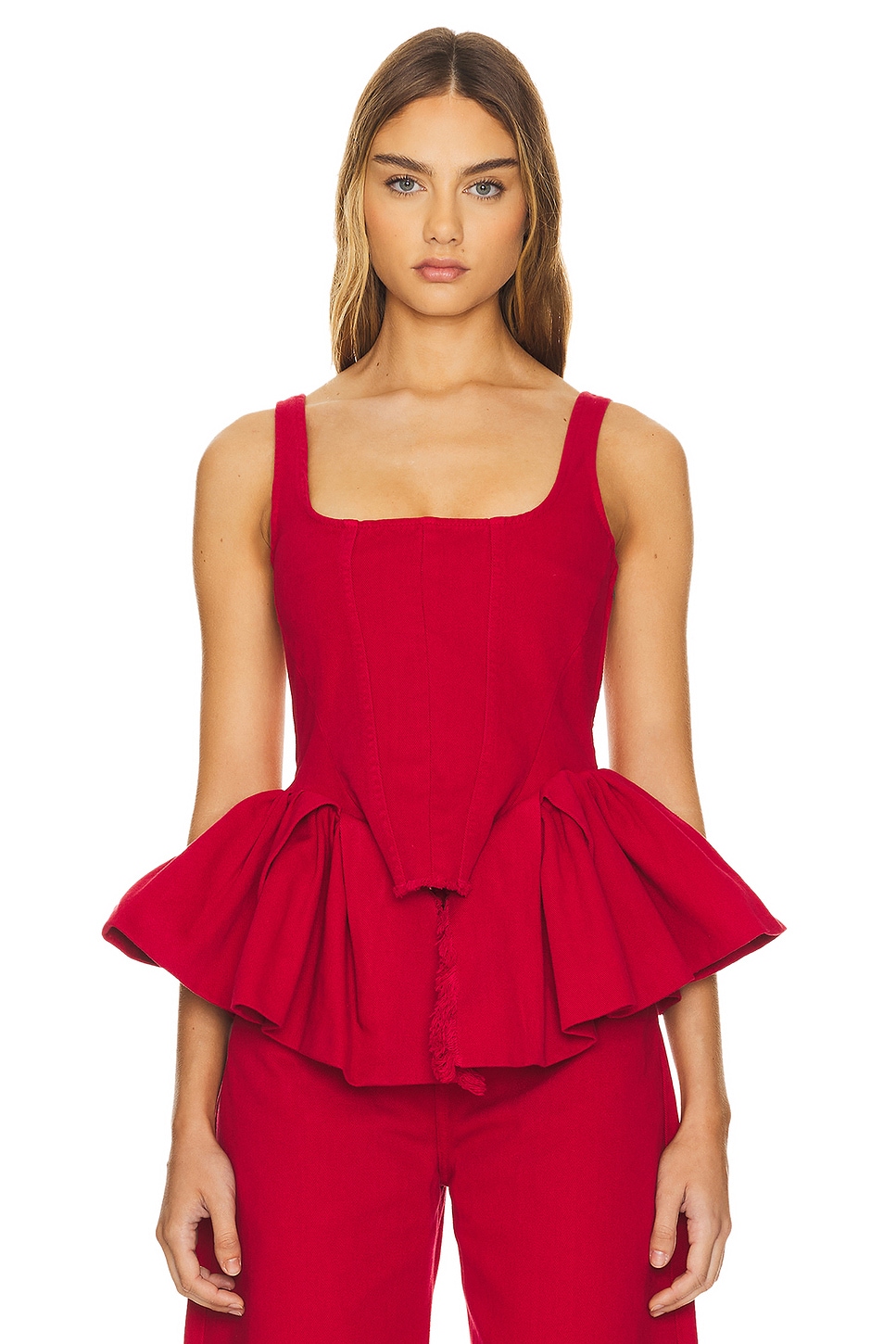 Marques ' Almeida Corset With Pleated Hip Panels