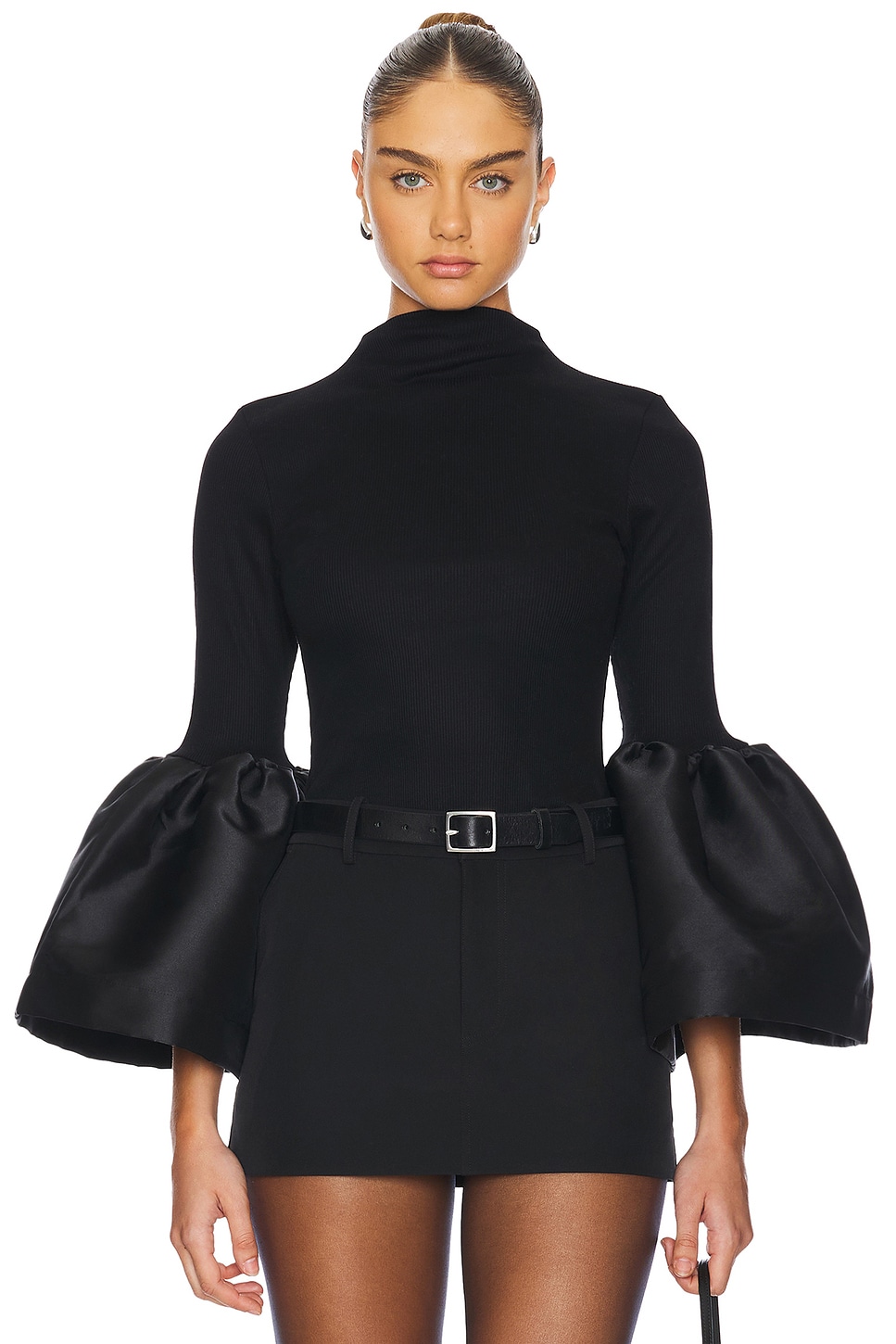 Marques ' Almeida Turtleneck Puff Sleeve Top