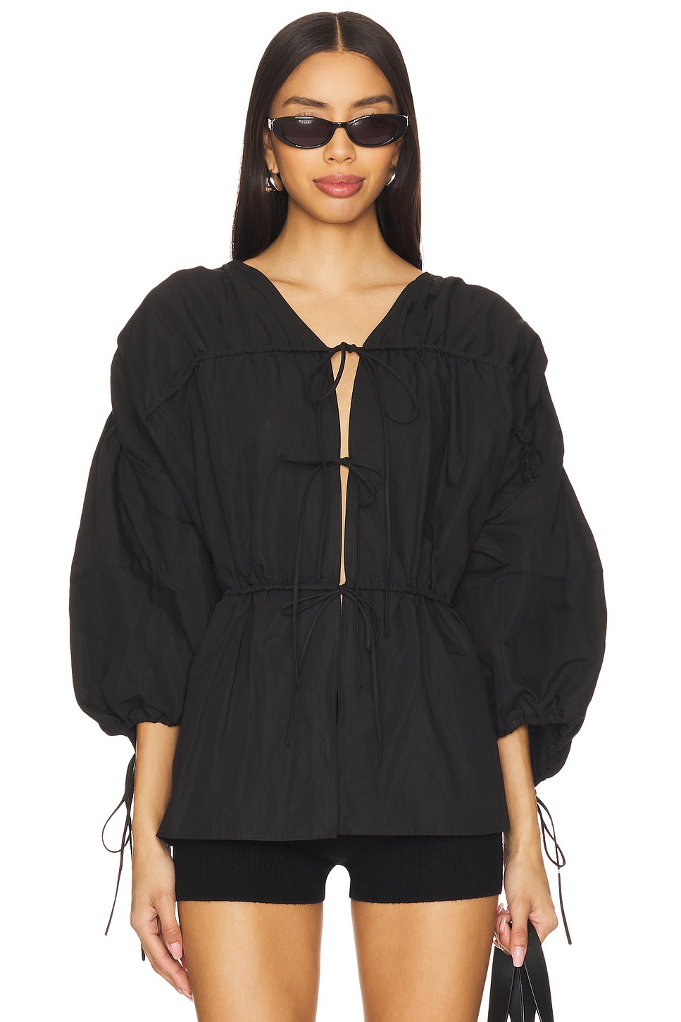 Marques ' Almeida Wrinkled Laces Ruched Blouse