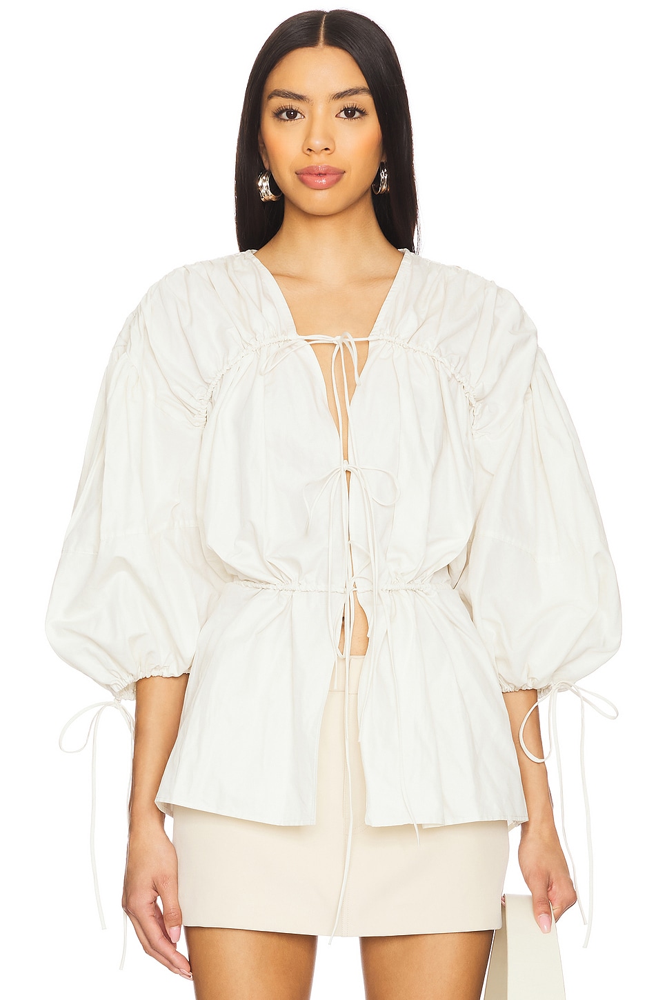 Marques ' Almeida Wrinkled Laces Ruched Blouse