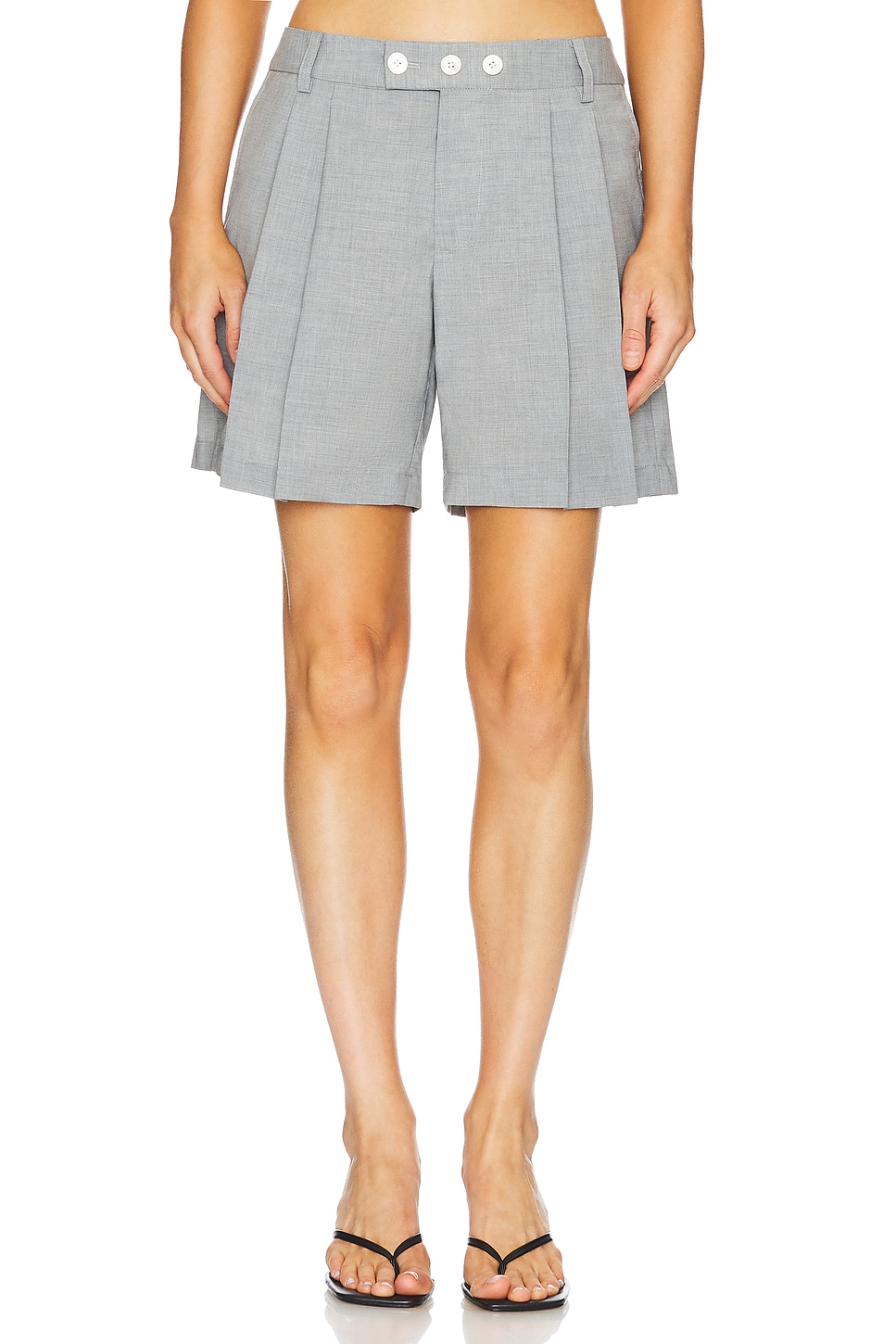 Marissa Webb Bailey Pleated Wool Short