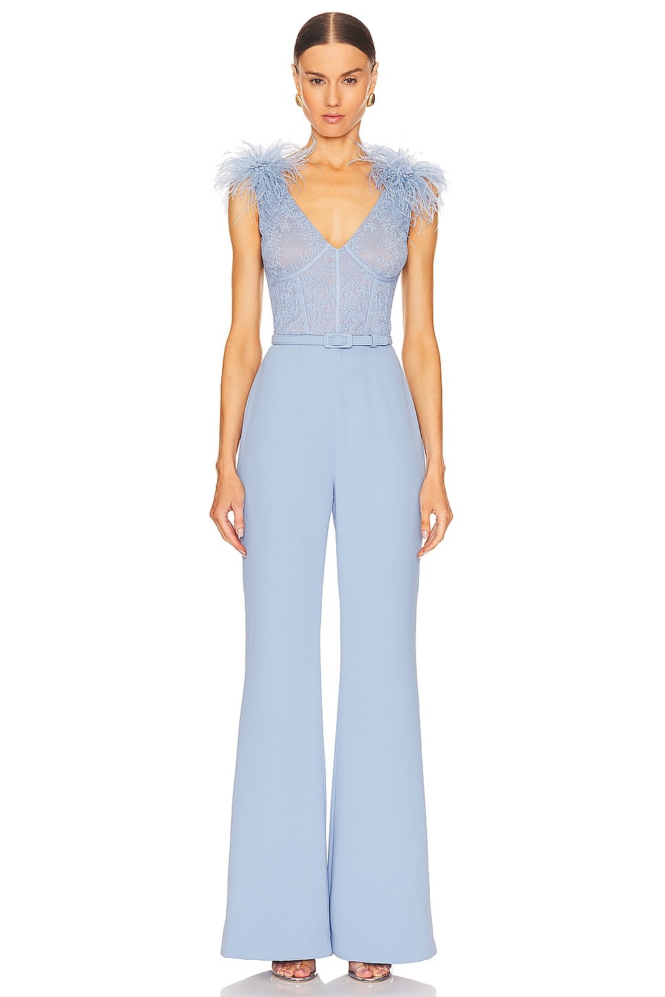 Nadine Merabi Sleevesless Lace Jumpsuit