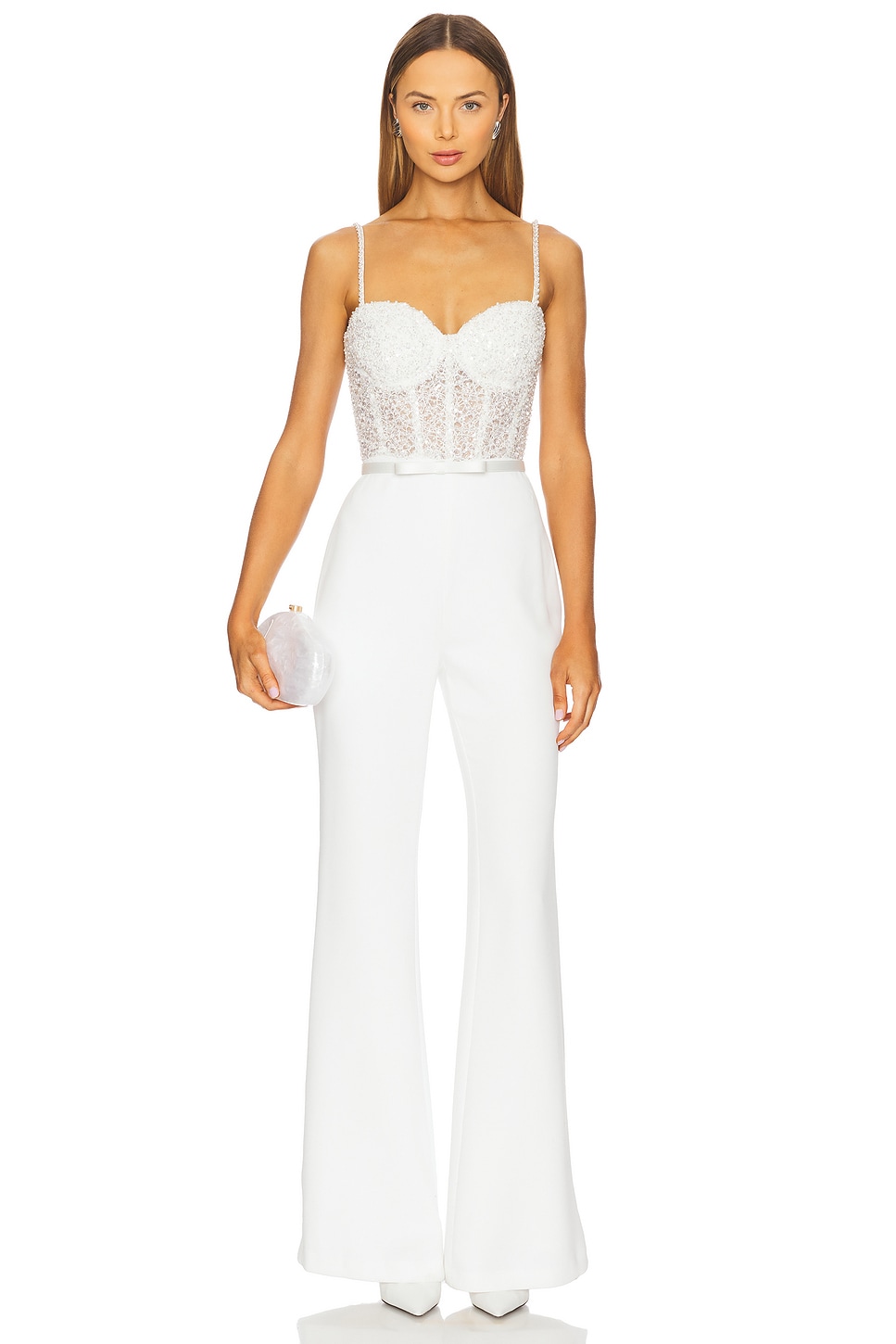 Nadine Merabi Beaded Embellished Jumpsuit