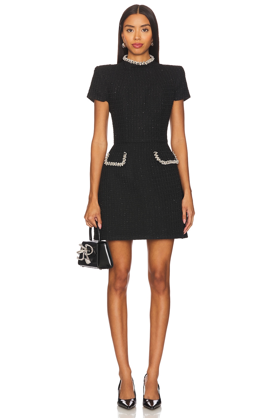 Nadine Merabi High Neck Mini Dress