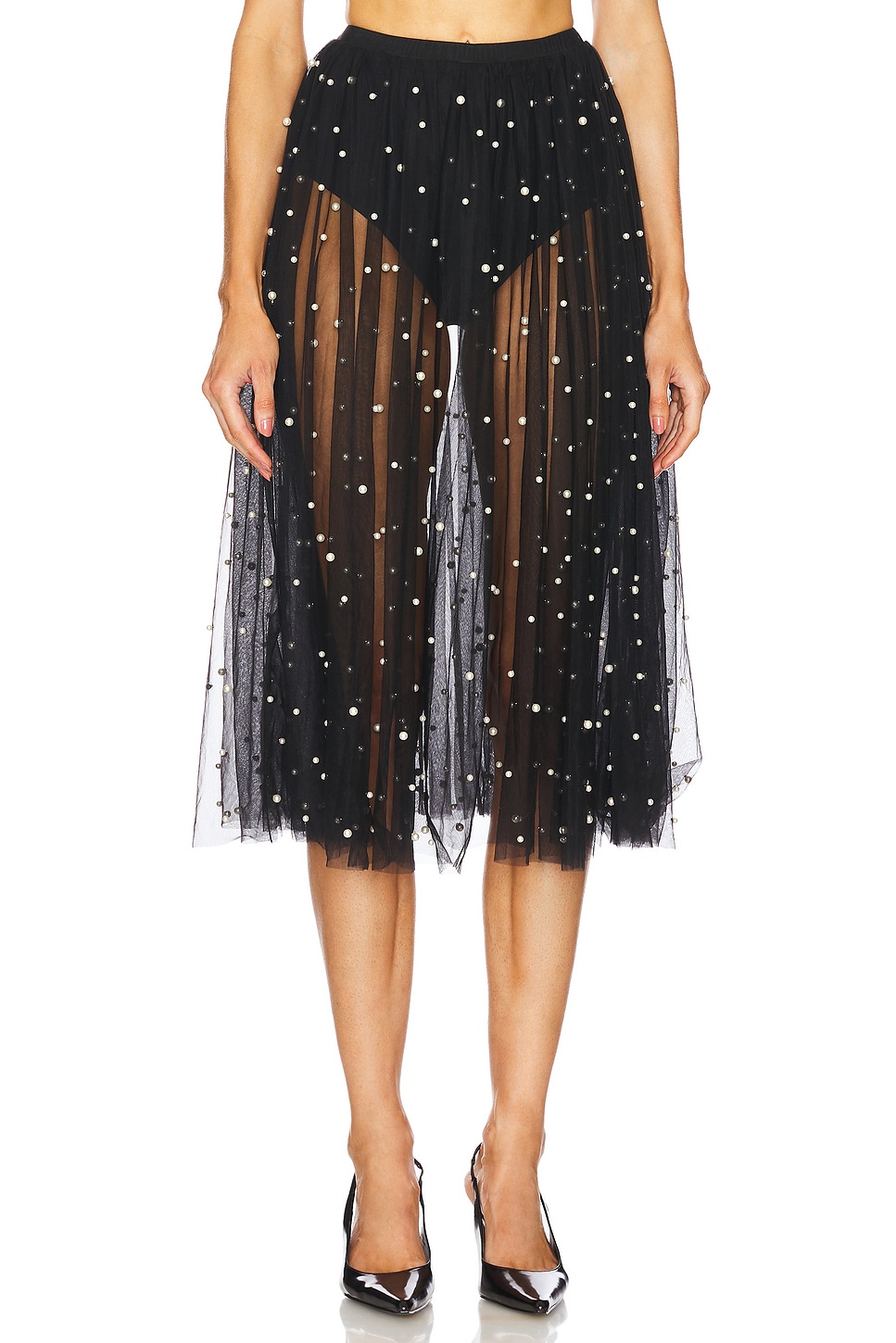 Nadine Merabi Mesh Full Skirt