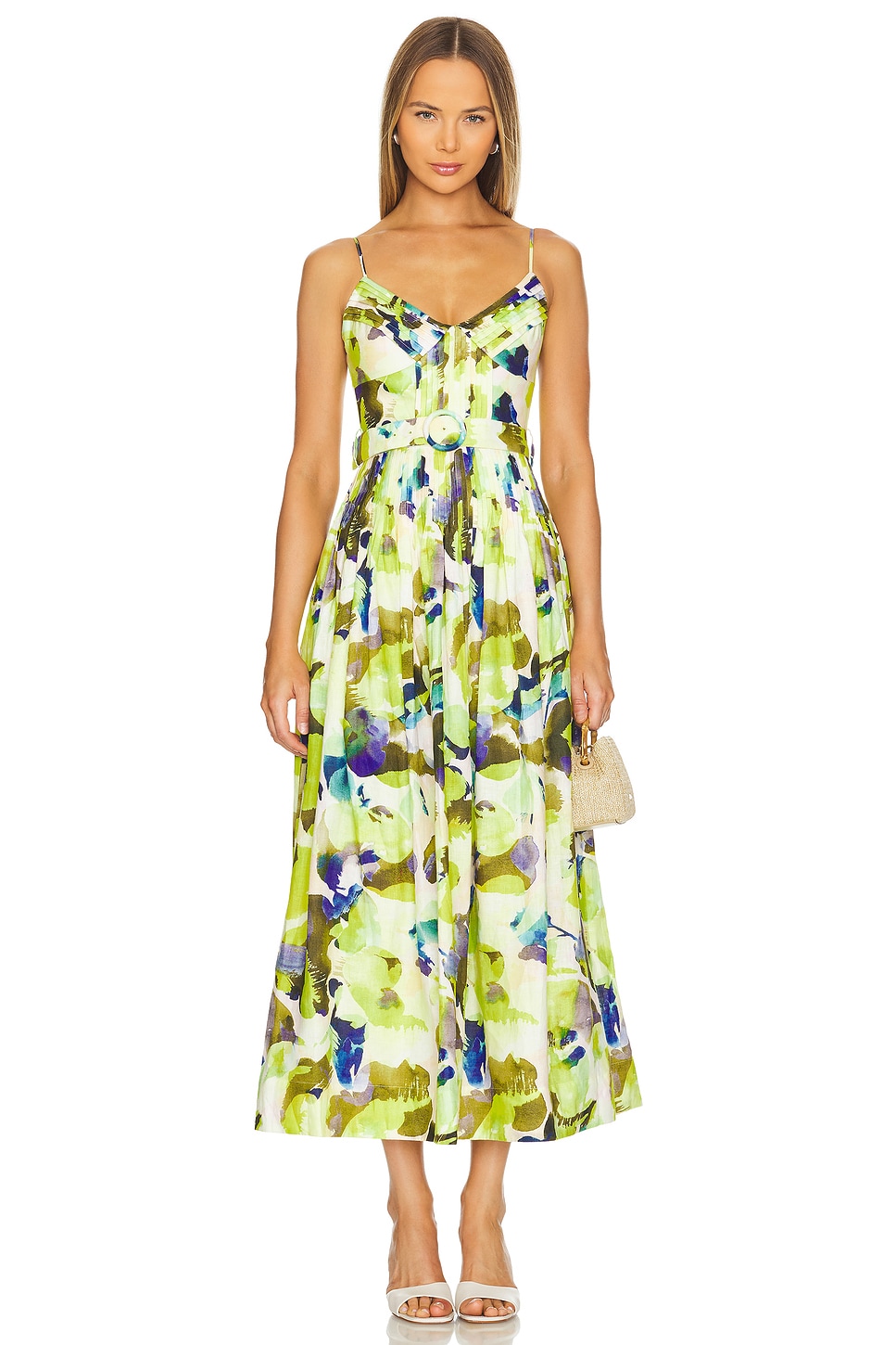 NICHOLAS Mireille Belted Midi Dress