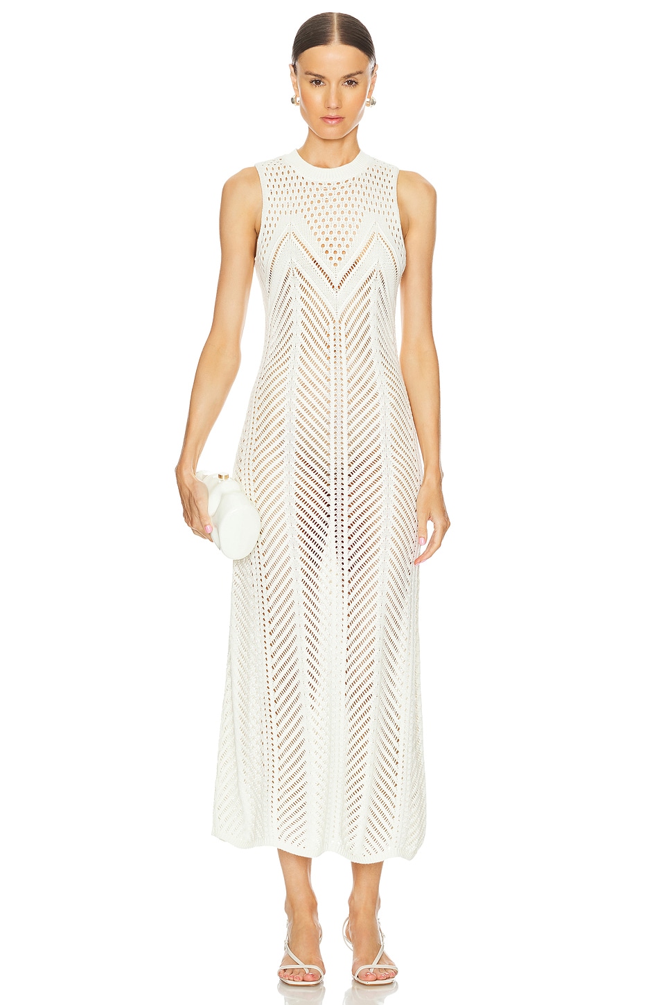 NICHOLAS Simmy Crochet Midi Dress