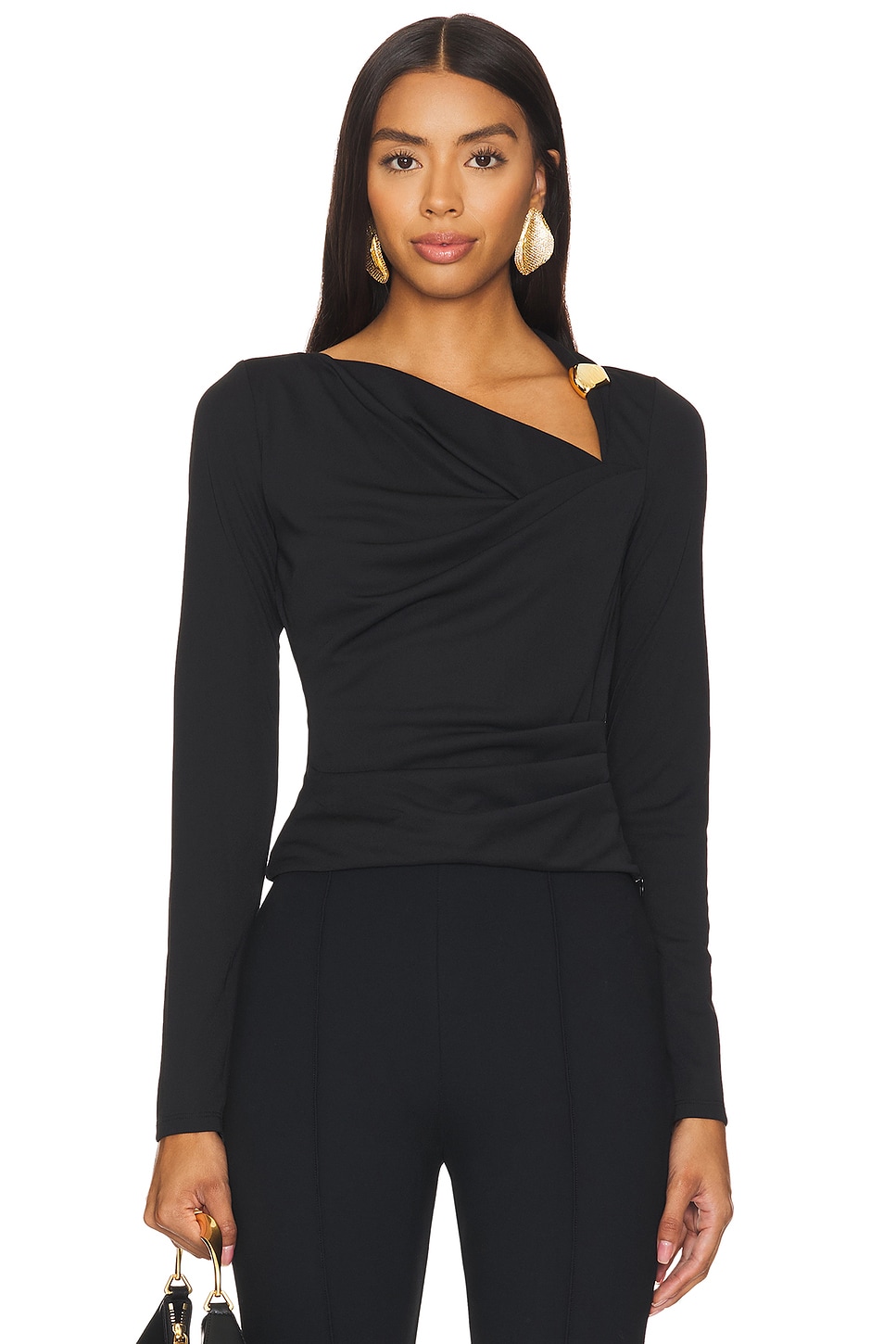 NICHOLAS Ilara Asymmetrical Long Sleeve Top