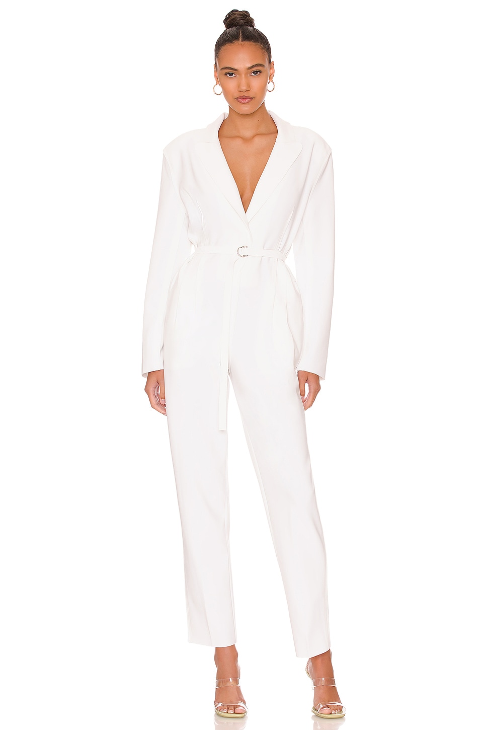 Norma Kamali Single Breasted Tapered Leg Jumpsuit