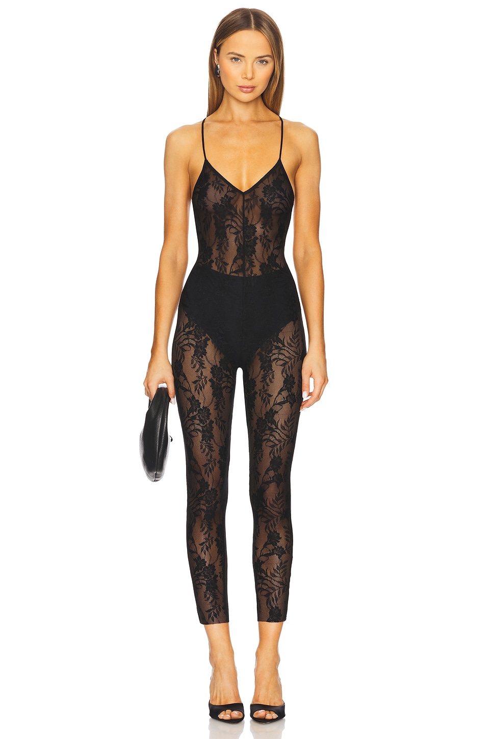 Norma Kamali Low Back Fara Slip Catsuit