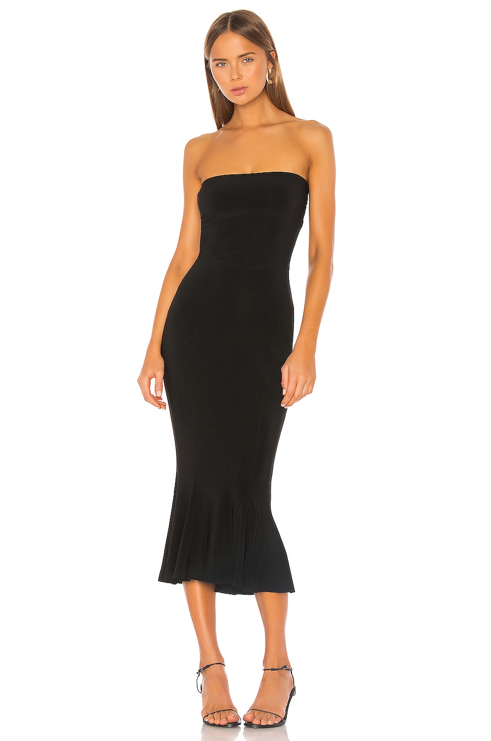 Norma Kamali Strapless Fishtail Dress