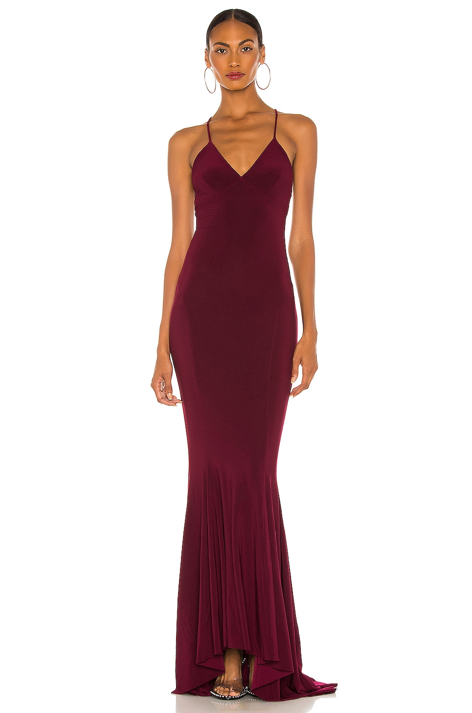 Norma Kamali x REVOLVE Low Back Slip Mermaid Fishtail Gown