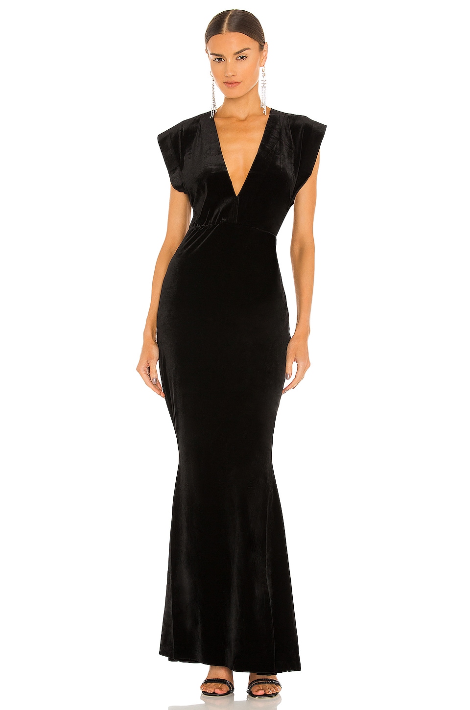 Norma Kamali V Neck Rectangle Gown