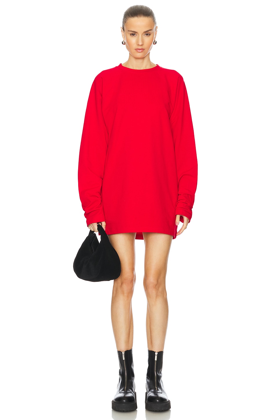 Norma Kamali Oversized Raglan Sleeve Mini Dress