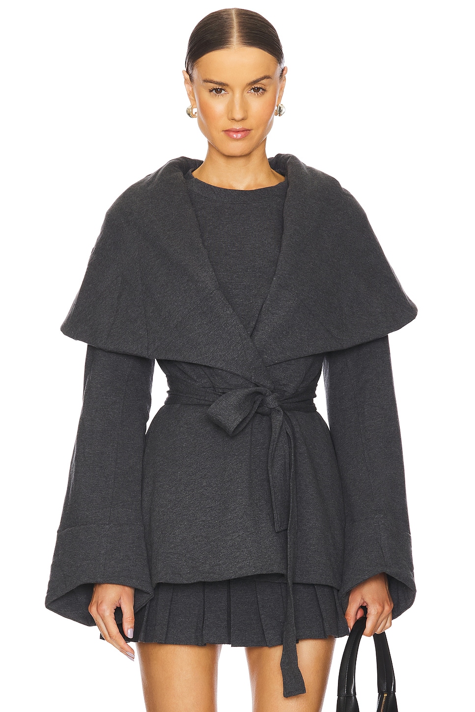 Norma Kamali Shawl Collar Peplum Jacket