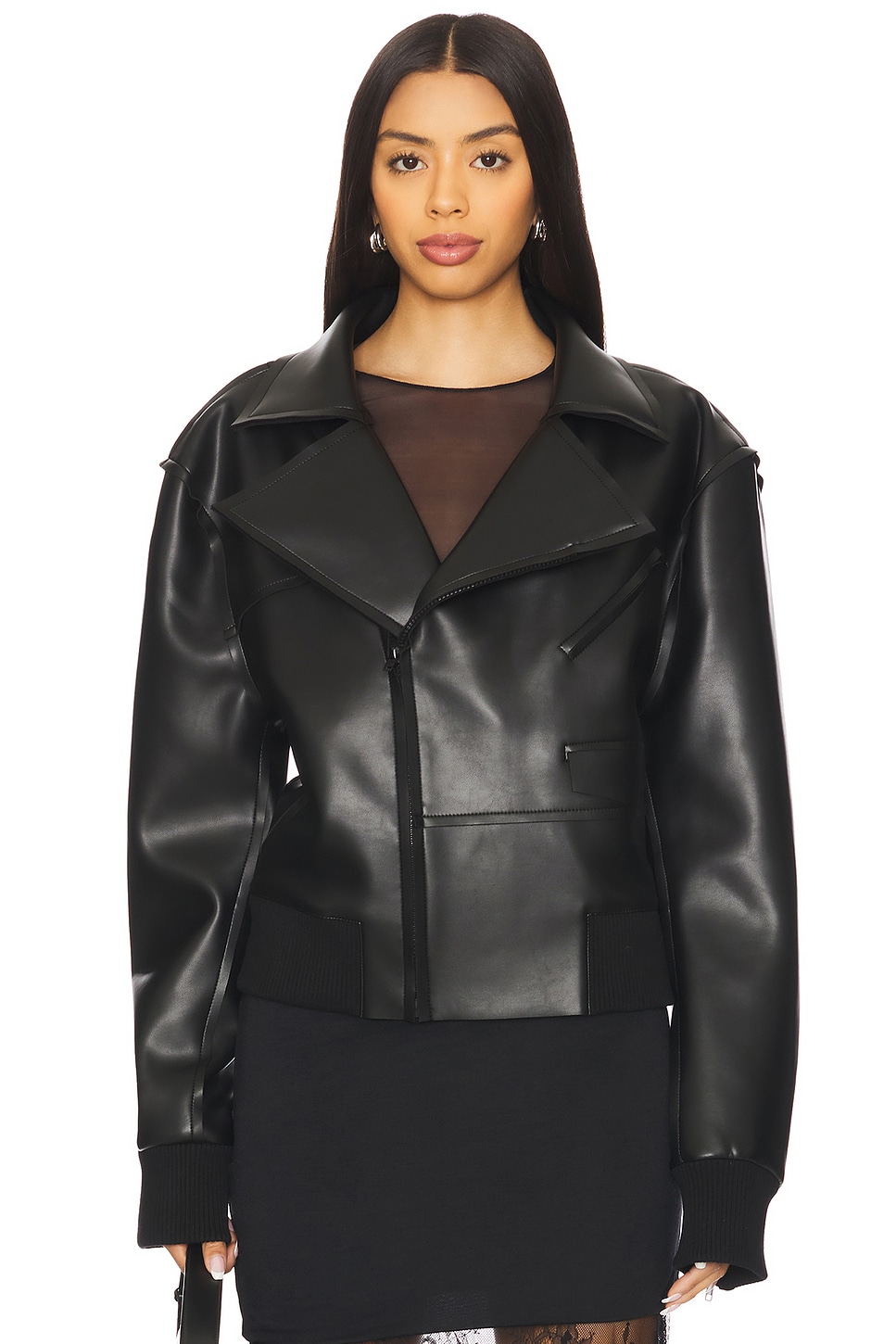 Norma Kamali Mini Moto Jacket