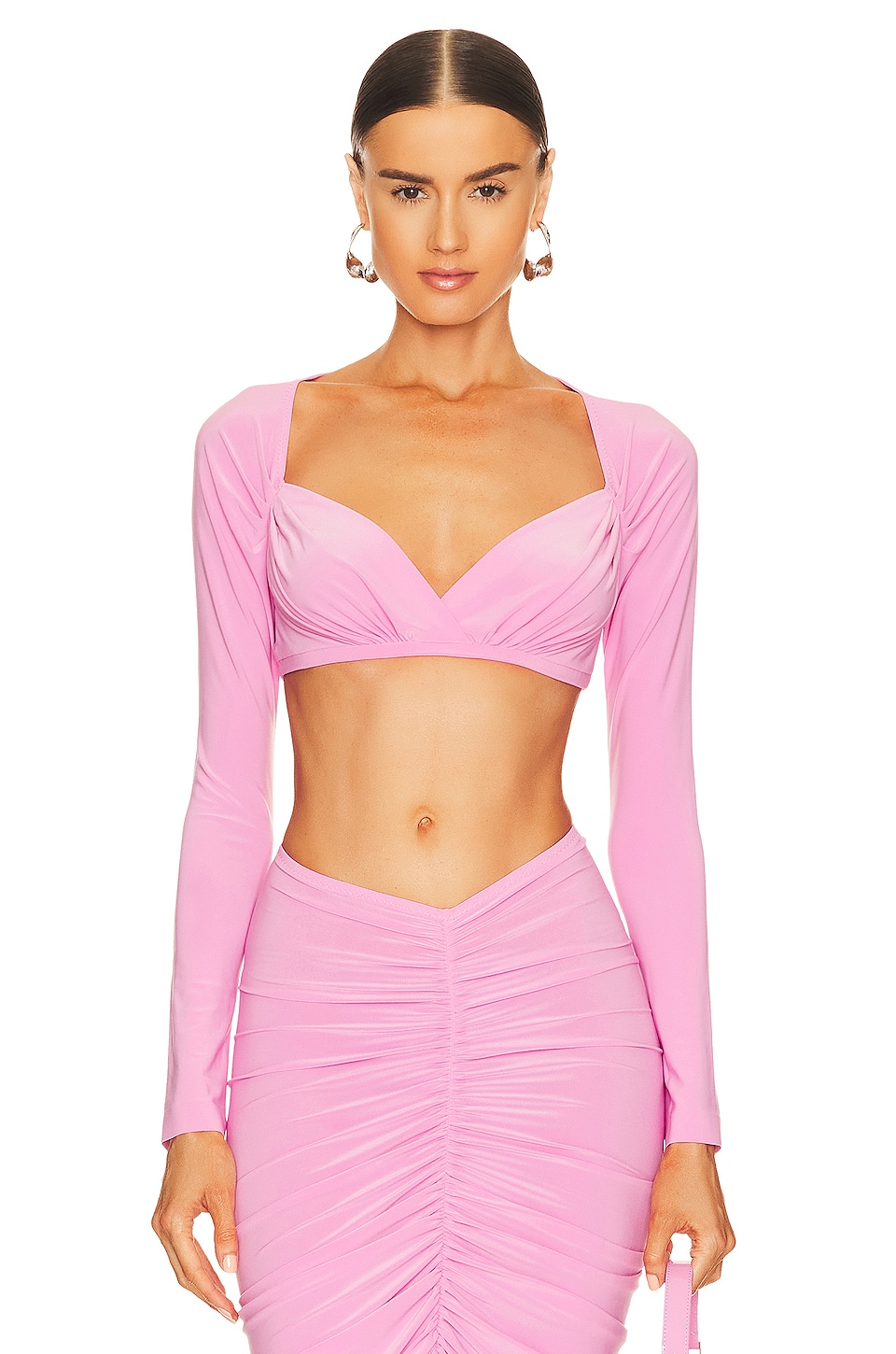 Norma Kamali Cropped Sweetheart Top