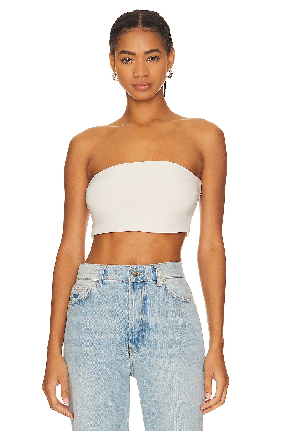 Norma Kamali Strapless Cropped Top