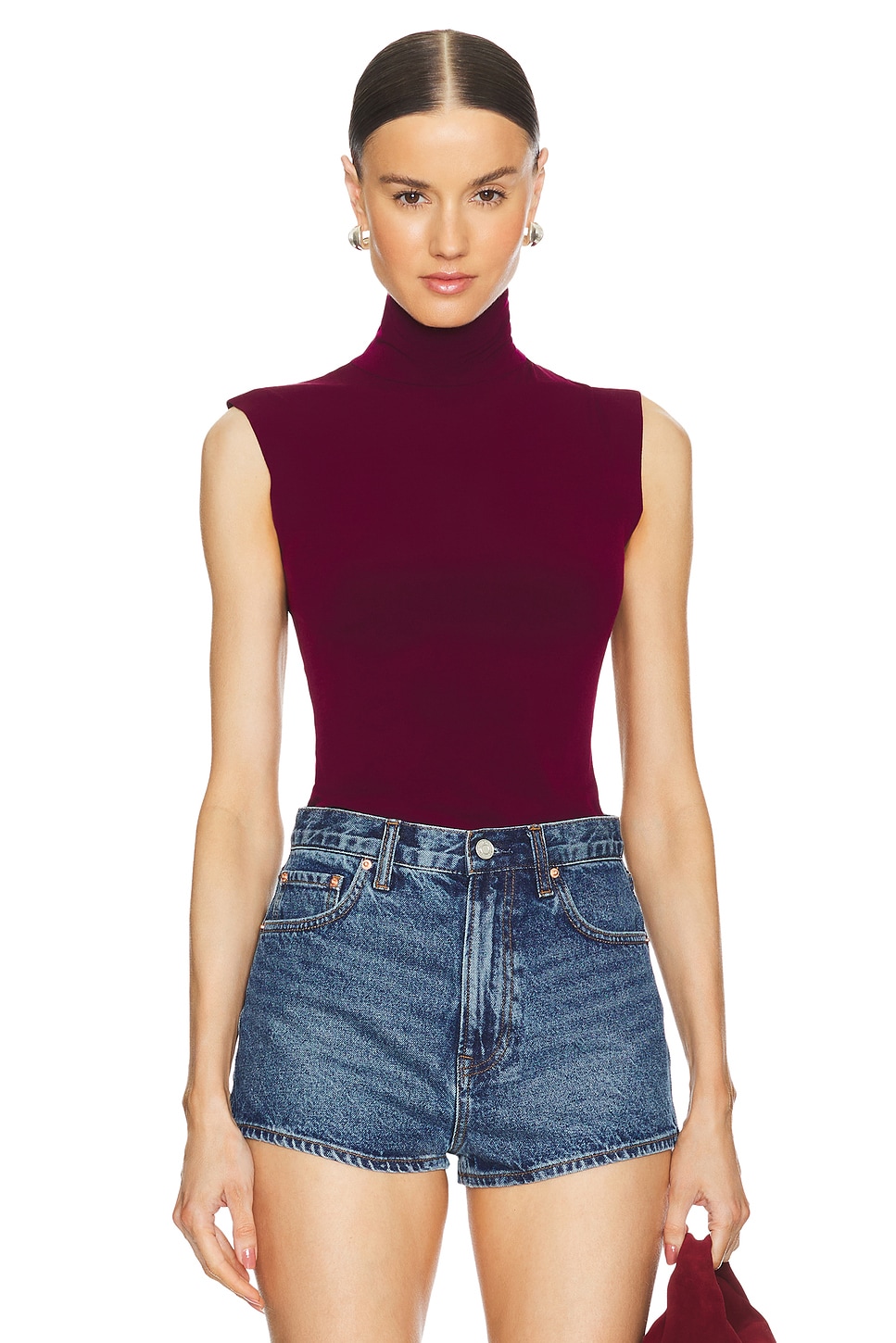 Norma Kamali x REVOLVE Slim Fit Sleeveless Turtleneck Top