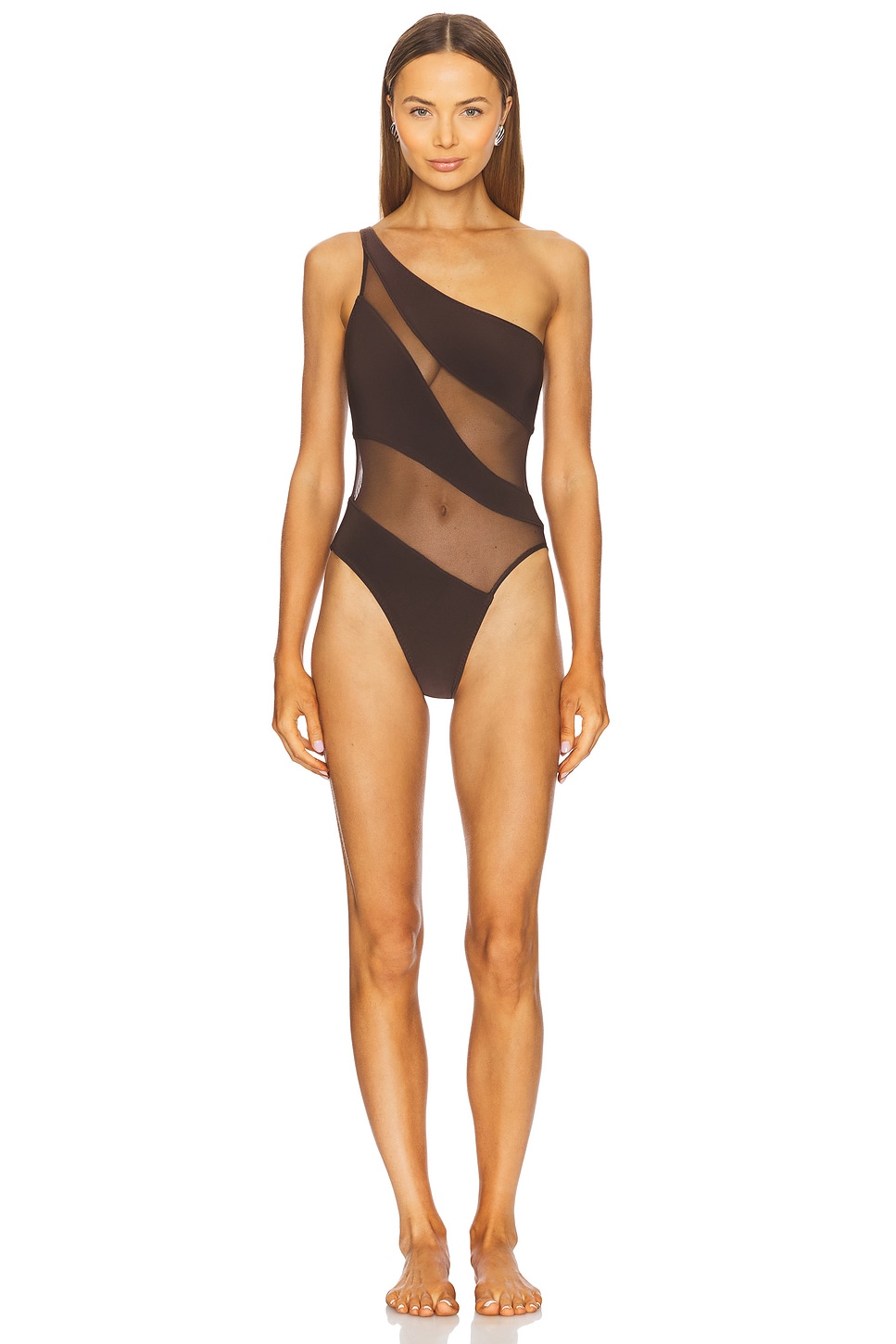 Norma Kamali Snake Mesh Mio One Piece