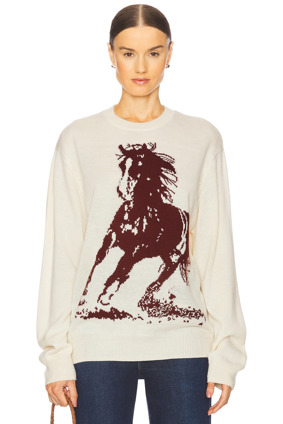 ONE OF THESE DAYS Running Horse Knit Sweater