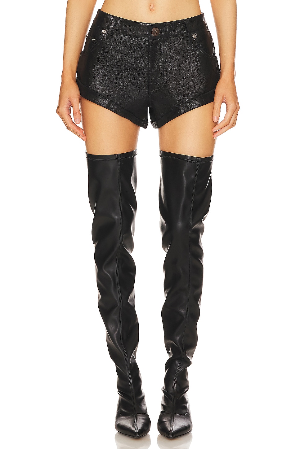 One Teaspoon Leather Bandits Short