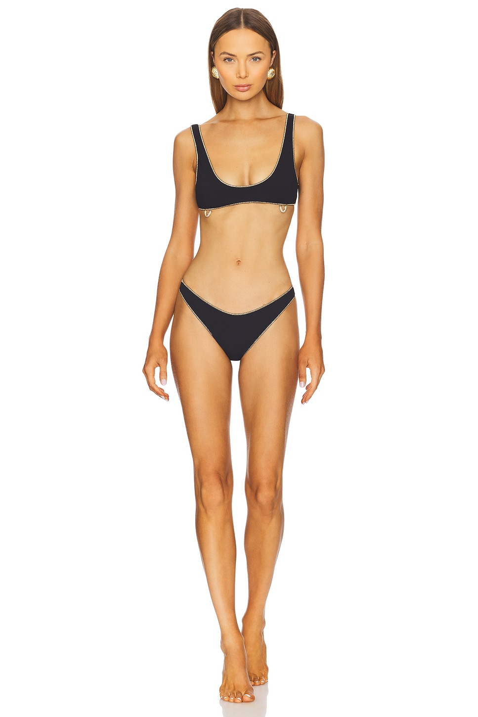 Oseree Jersey Piercing Sporty Bikini Set