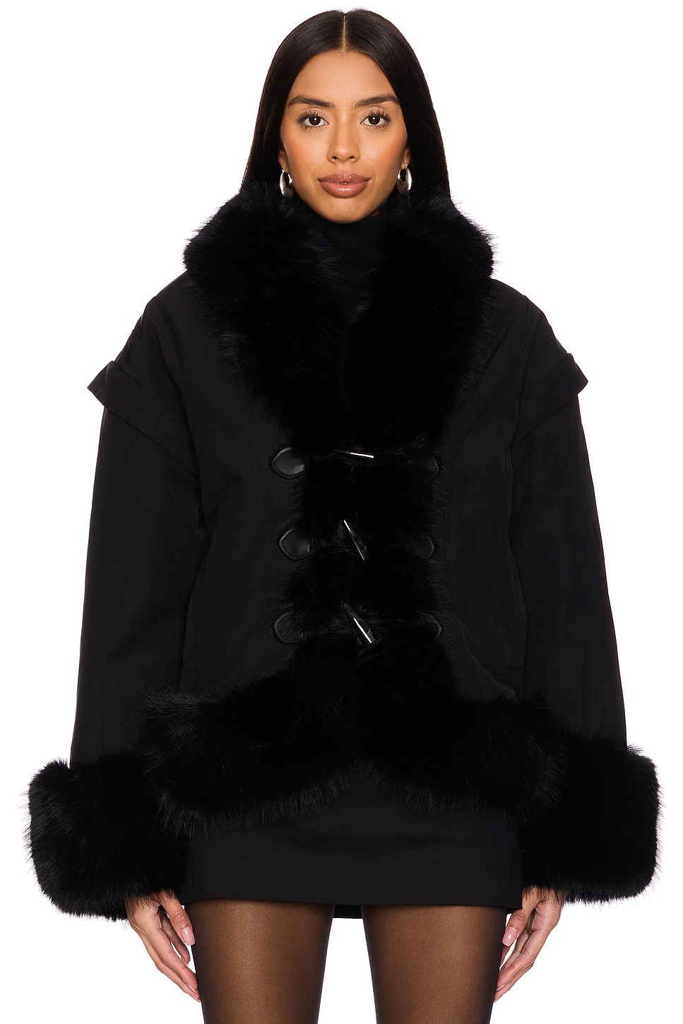 OW Collection Kyoto Faux Fur Bomber Jacket