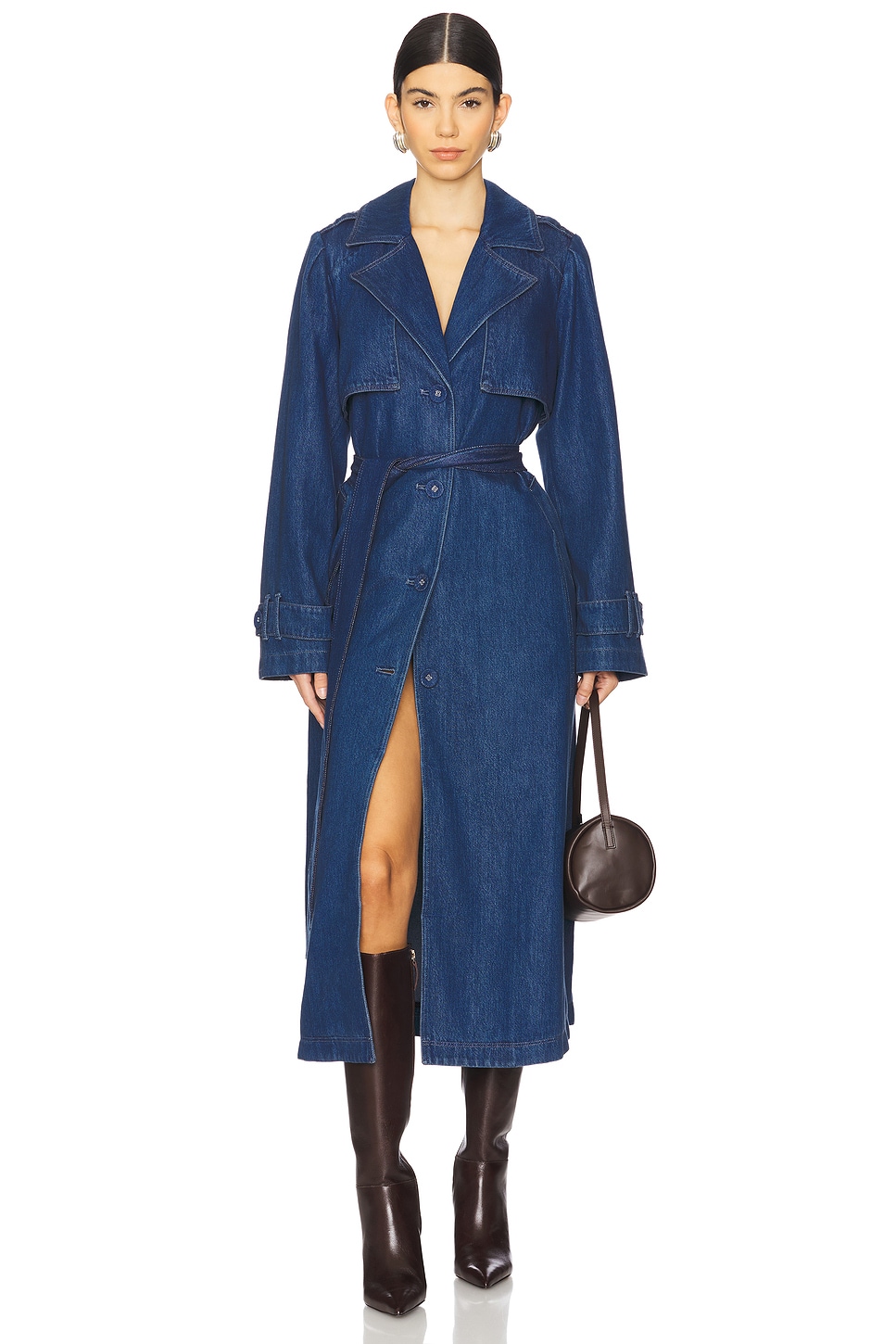 PAIGE Raina Denim Trench