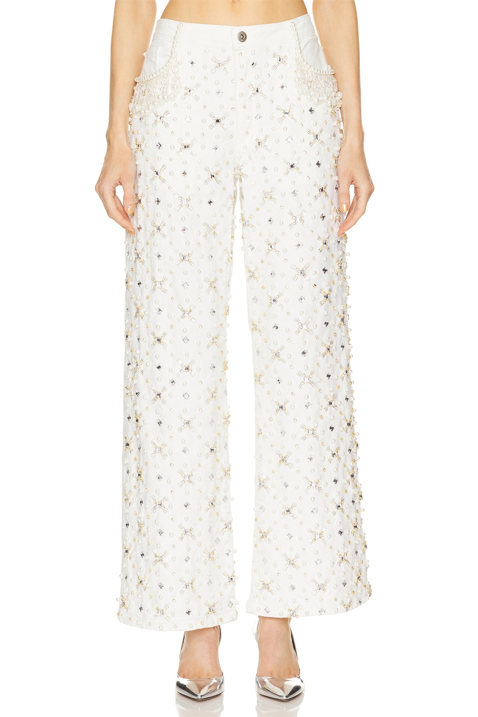 PatBO Beaded Wide Leg