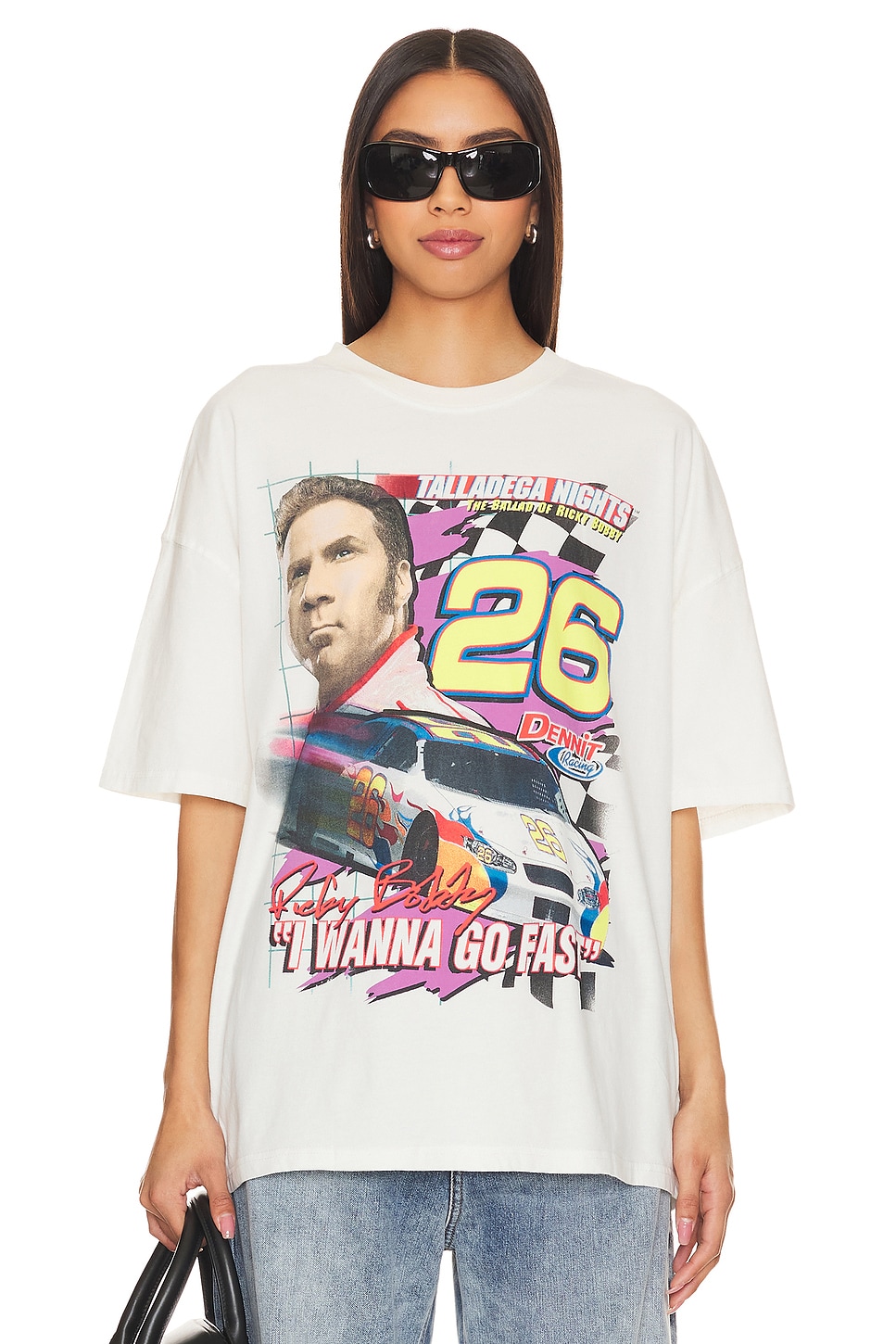 Philcos Talladega Nights I Wanna Go Fast Oversized Tee