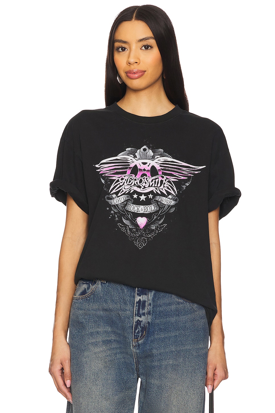 Philcos Aerosmith Pink Chrome Boxy Tee