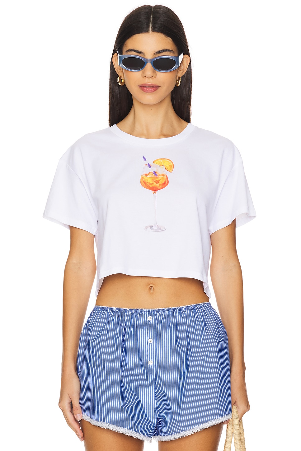 Polychrome Goods Aperol Spritz Watercolor Crop Top