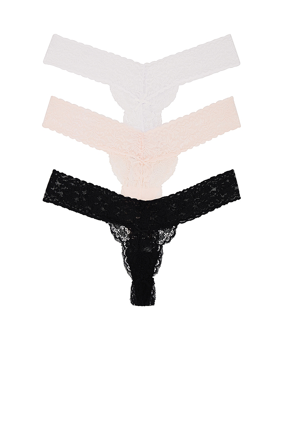 Privacy Please Violet Lace Thong 3 Pack