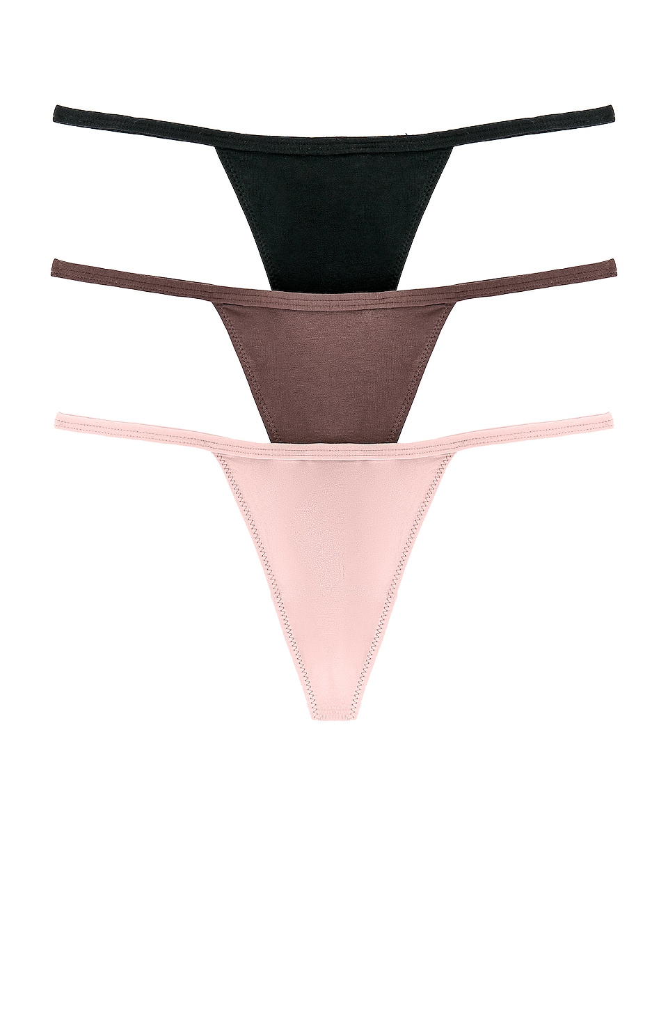 Privacy Please Belinda G String 3 Pack in Black, Peony, Peppercorn