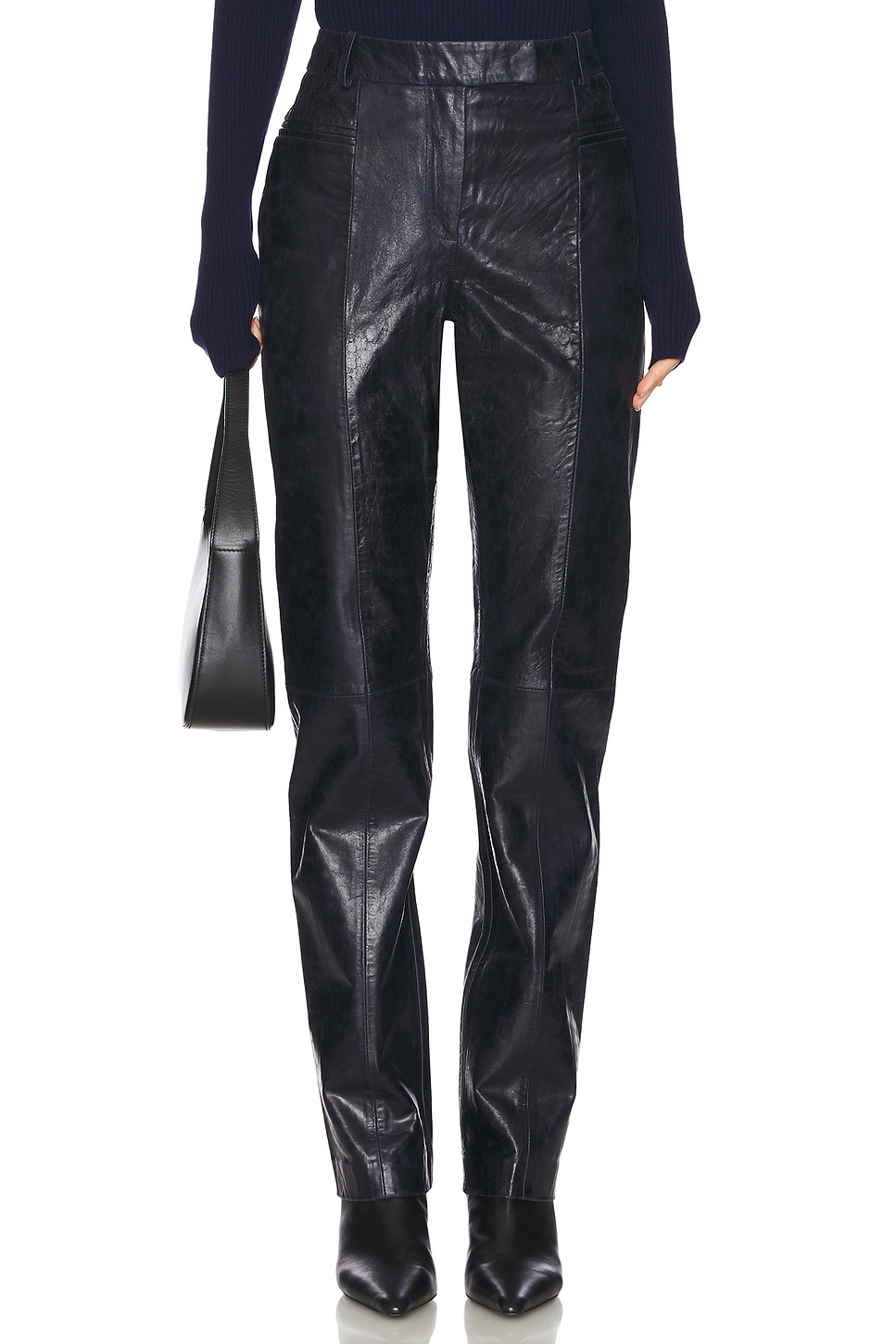 REMAIN Slim Leather Suiting Pants