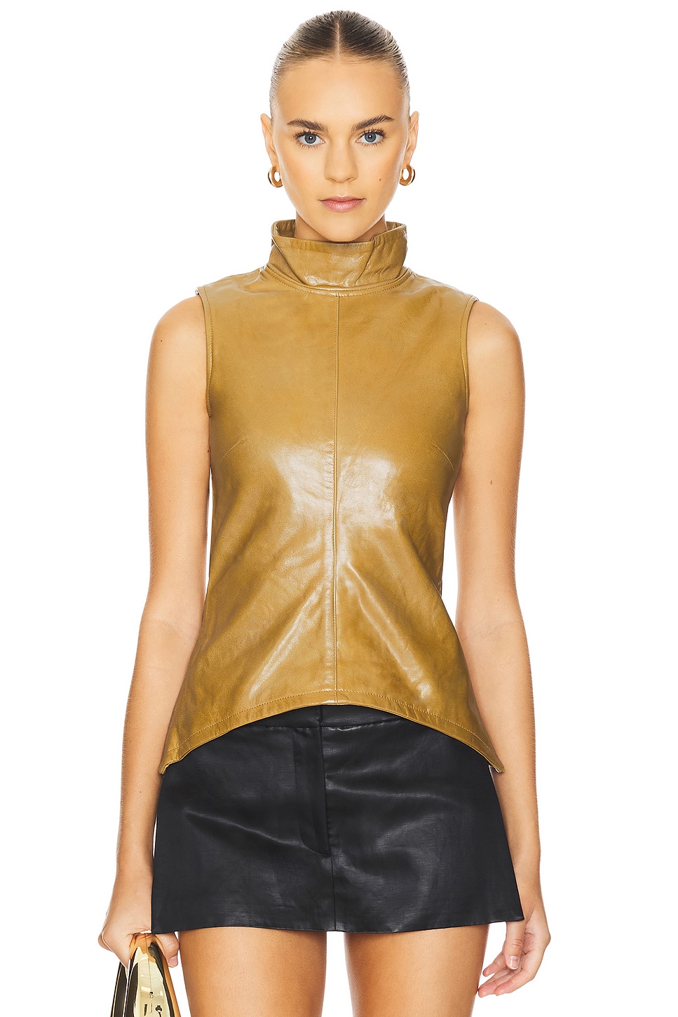 REMAIN Fitted Leather Top